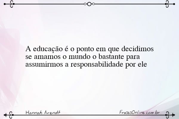 Frase de Hannah Arendt