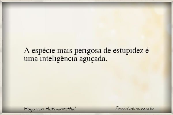Frase de Hugo von Hofmannsthal
