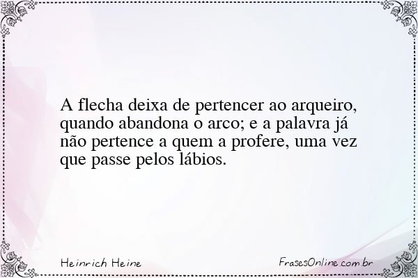 Frase de Heinrich Heine