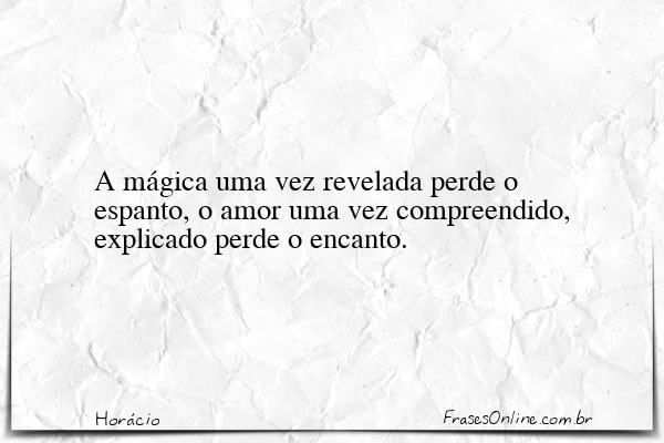 Frase de Horácio