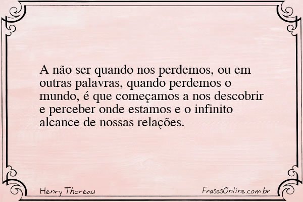 Frase de Henry Thoreau