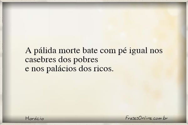 Frase de Horácio