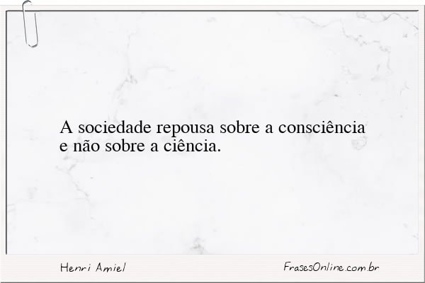 Frase de Henri Amiel