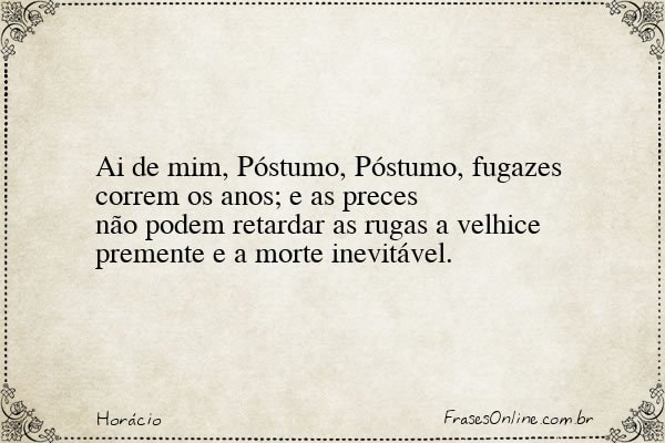 Frase de Horácio