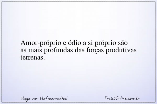 Frase de Hugo von Hofmannsthal