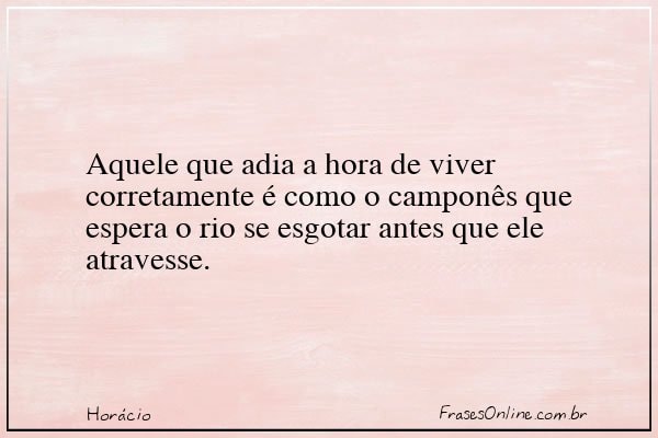 Frase de Horácio