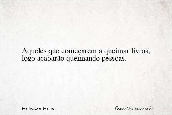 Frase de Heinrich Heine