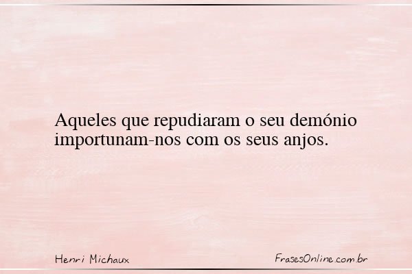 Frase de Henri Michaux