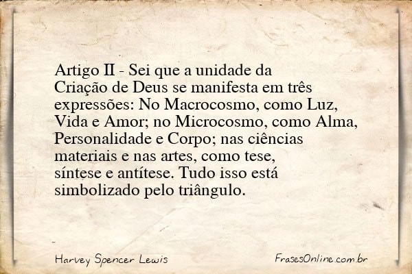 Frase de Harvey Spencer Lewis