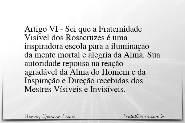 Frase de Harvey Spencer Lewis