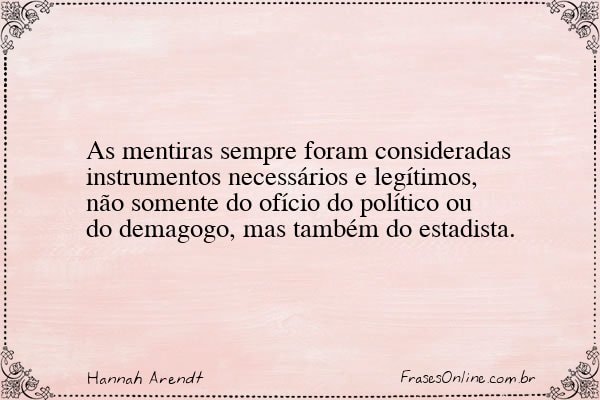 Frase de Hannah Arendt
