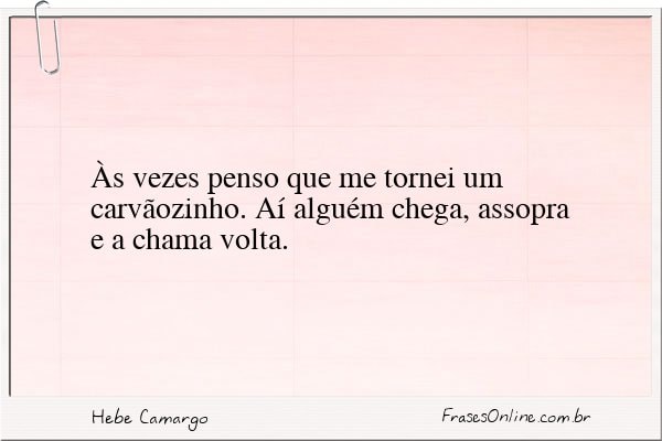Frase de Hebe Camargo