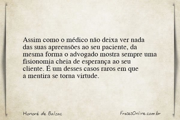 Frase de Honoré de Balzac