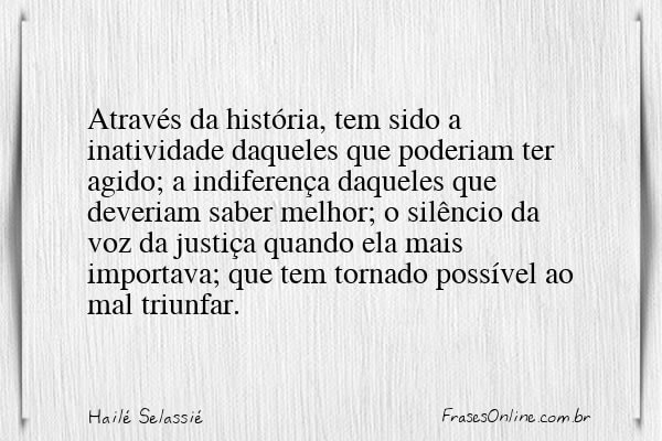Frase de Hailé Selassié
