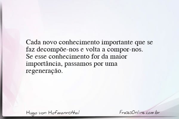 Frase de Hugo von Hofmannsthal