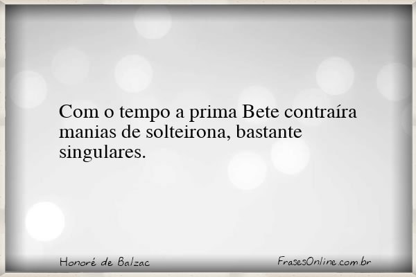 Frase de Honoré de Balzac