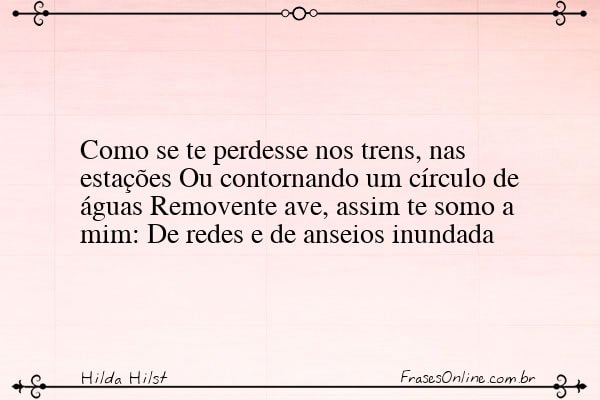 Frase de Hilda Hilst