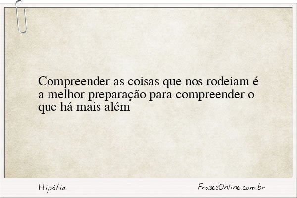 Frase de Hipátia