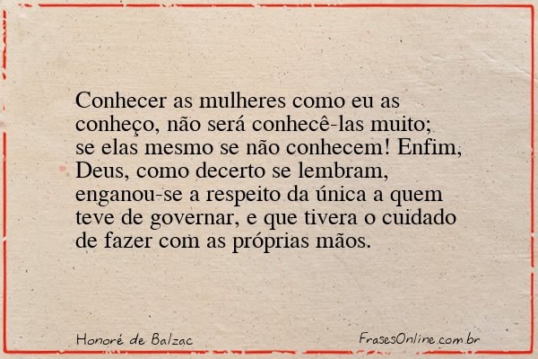 Frase de Honoré de Balzac