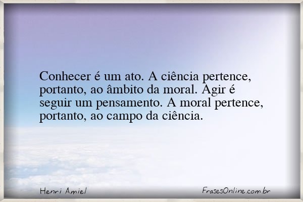 Frase de Henri Amiel
