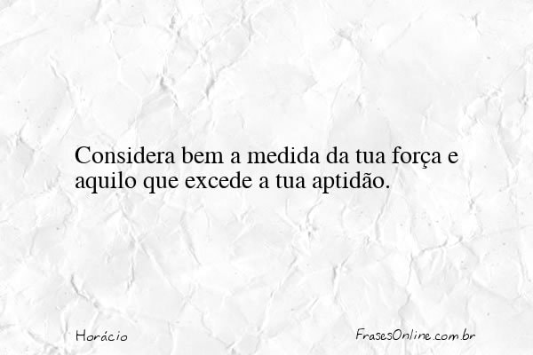 Frase de Horácio