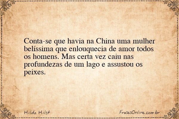 Frase de Hilda Hilst