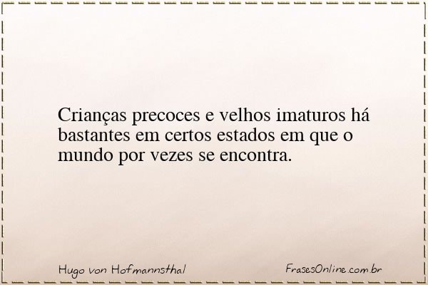 Frase de Hugo von Hofmannsthal
