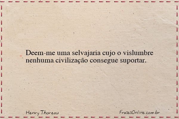 Frase de Henry Thoreau