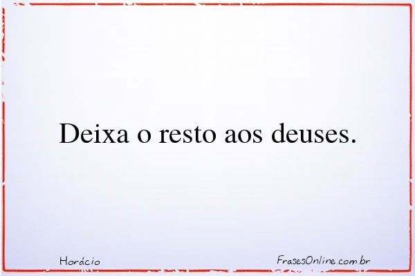 Frase de Horácio