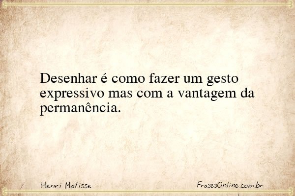 Frase de Henri Matisse