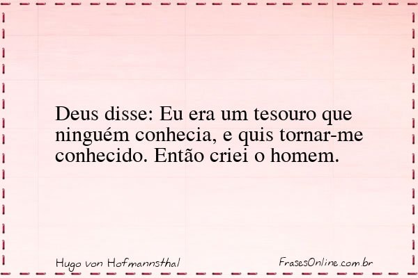 Frase de Hugo von Hofmannsthal