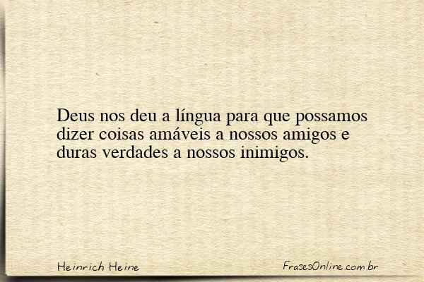 Frase de Heinrich Heine