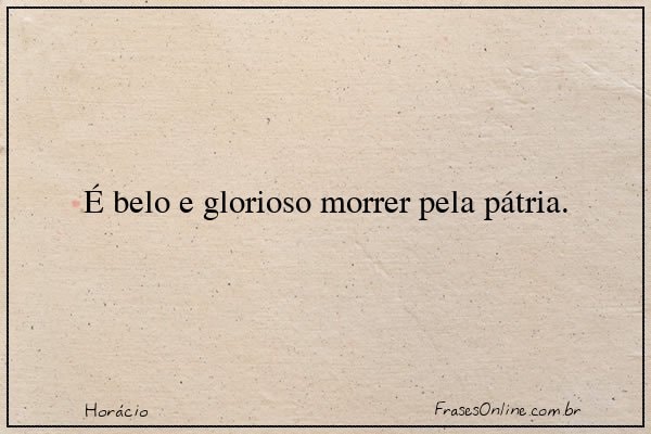 Frase de Horácio