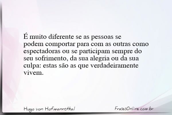 Frase de Hugo von Hofmannsthal