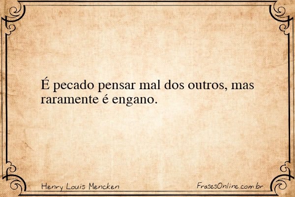 Frase de Henry Louis Mencken