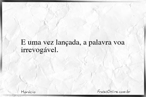 Frase de Horácio