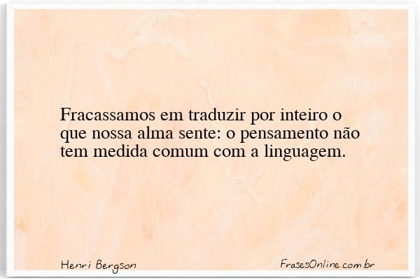 Frase de Henri Bergson