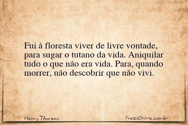 Frase de Henry Thoreau