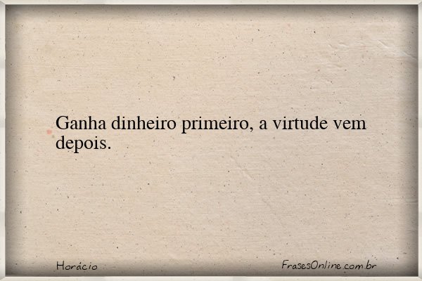 Frase de Horácio