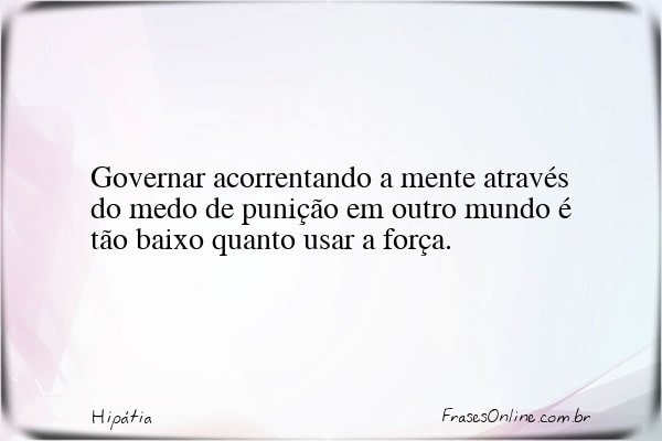 Frase de Hipátia