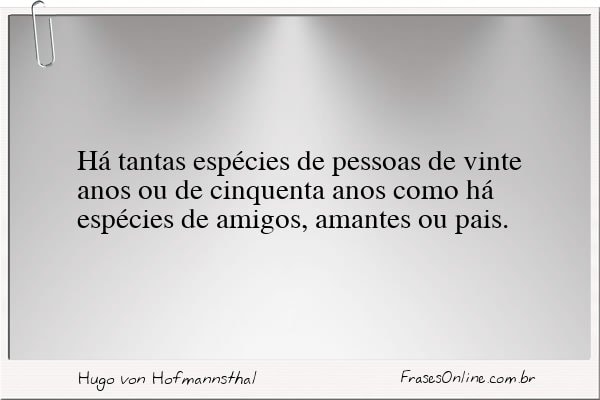 Frase de Hugo von Hofmannsthal