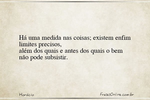 Frase de Horácio