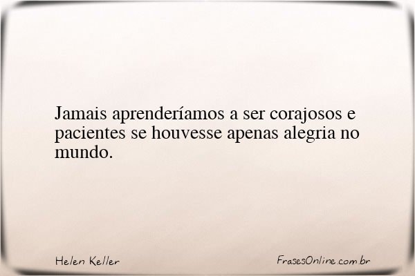 Frase de Helen Keller