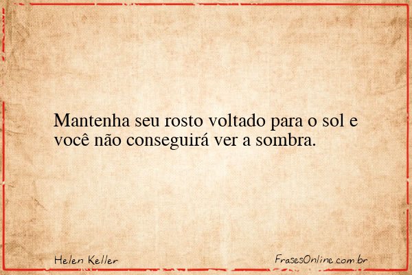 Frase de Helen Keller