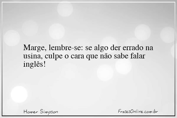 Frase de Homer Simpson