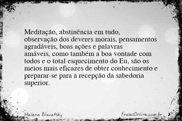 Frase de Helena Blavatsky