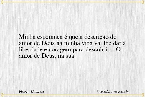 Frase de Henri Nouwen