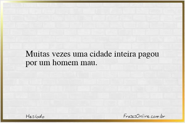 Frase de Hesíodo