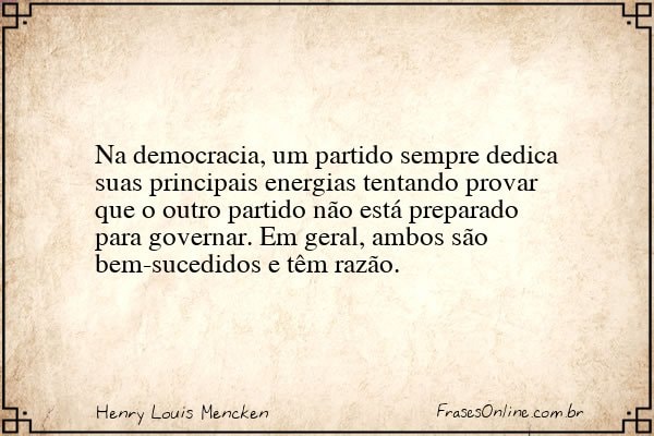 Frase de Henry Louis Mencken