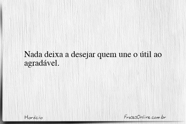 Frase de Horácio